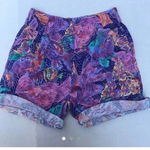 Vintage Fish Print Shorts